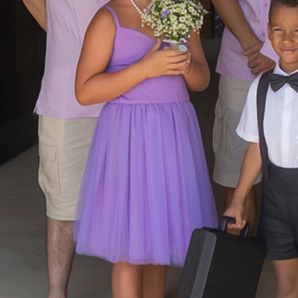 Lavender flower girl dress